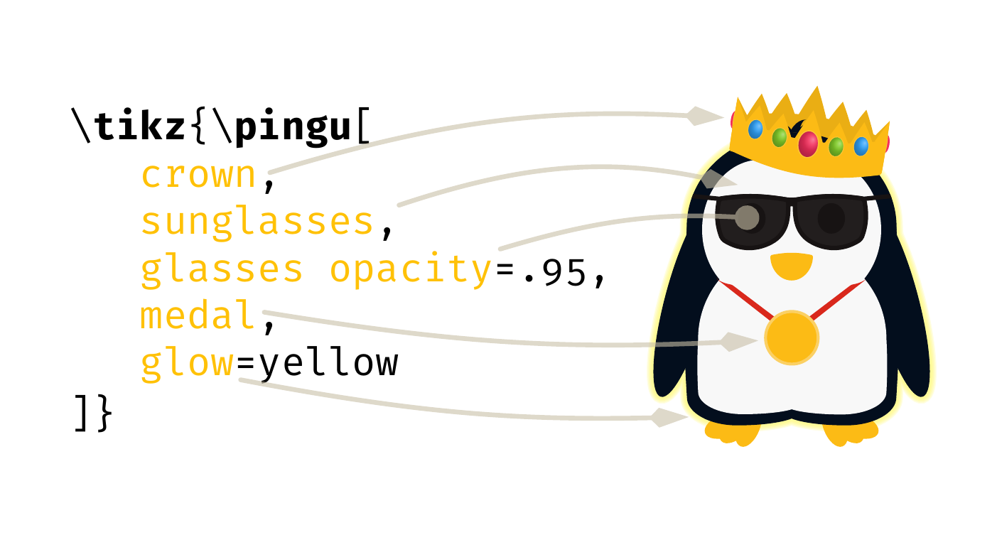 A crowned penguin with sunglasses, gold medal, and a golden glow.